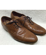 Apt 9 Brown Brewster Cognac Lace Up White Soles Boat Style Kohls RN#73277 - $34.45 CAD