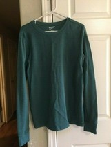Men&#39;s Arizona Long Sleeve Henley Shirt--Size M--Green - $9.99