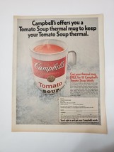 1970 Campbell&#39;s Tomato Soup Vintage Print Ad Thermal Mug Offer - £7.93 GBP