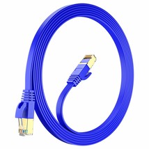 Cat 7 Ethernet Cable 10 ft with a Flat Space Saving Design High Speed Internet N - £19.82 GBP