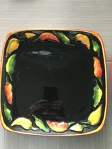 Stonelite Clay Art Hand painted Dinner Plates &quot; Caliente&quot; set of 2 - $28.04