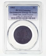 1803 1C Grand Cents Petit Date, Petit Fraction Classé Par PCGS Comme XF ... - $1,127.31 CAD