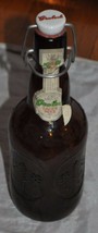 Brown Grolsch Beer Bottle Ceramic Flip Swing Top Vintage Amber Collectible Glass - £20.98 GBP