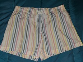 Old Navy Pajama Shorts Girls XL Multicolor Elastic Waist Mid Rise Stripe... - $11.87