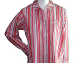 Lands End Women Medium (10-12) Petite Long Sleeve Woven Pajama Top, Stripes - $11.99