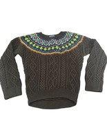Ralph Lauren Cable Knit Sweater Fair Isle Colorful Lambswool Girls Size 6X - $18.81