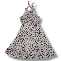 New GORLYA Dress Size 13-14Y Girls High Neck Halter Dress Sleeveless Leopard NWT - £21.13 GBP