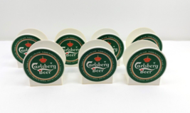 Carlsberg beer coasters holders Set of 7 plastic vtg German beer collectible - £28.12 GBP