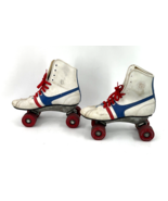 Vintage White Fireball Outdoor Shoe Skates Official Roller Derby Size 4 - £39.55 GBP