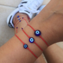 Red string Evil eye bracelet women Evil eye jewelry men Protection lucky gift - £4.66 GBP