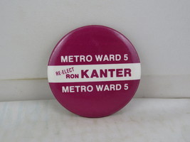 Canadian Political Pin - Re-Elect Ron Knater Metro Ward 5 Toronto -Cellu... - £11.99 GBP