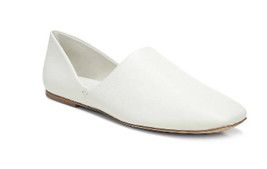 $250 VINCE Chandler Square Toe Leather Loafers 7 1/2 Off-White 7.5 Minimalist - £140.22 GBP