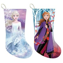 Disney Frozen 2 -  Anna &amp; Elsa Set of 2pcs Holiday Stockings by Kurt Adler Inc. - £23.42 GBP