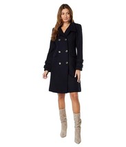 NWT Women Vince Camuto Button-Up Wool Coat Color Navy V22738X Size L - £84.28 GBP