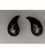 SIAM Sterling Silver &amp; Black Enamel Earrings God Dancing - $34.59 CAD