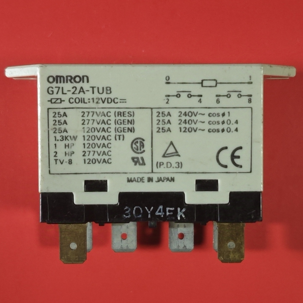 G7L-2A-TUB-CB, 12VDC Relay, OMRON Brand New!!