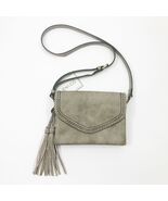 Jen &amp; C0. Gray Vegan Leather Cross Body Shoulder Bag Sloane 9.5x7x2 inches - $817.04 MXN