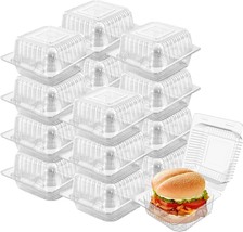 5 X 5 Inch Clear Plastic Disposable Clamshell Container,Hinged Take Out,... - £28.62 GBP