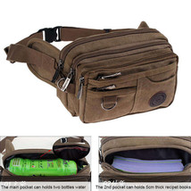 Men&#39;s Tactical Fanny Pack with Multiple Pocket for Work,Heavy Duty Vegan Canvas - £23.59 GBP