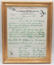 Antique Weber Realistic Fly Fly Fly Fly Fly Signed Christmas Letter-
sho... - $291.40