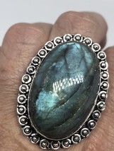 Vintage Silver Original Blue Labradorite Ring - $118.75