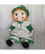 VTG Rag Doll Signed 1986 Soft Cloth Sculpture Hand Made Christmas Outfit... - €163,89 EUR