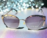 NINE WEST Metal Cateye floral-rim Sunglasses with Enamel New With Tags - £35.22 GBP