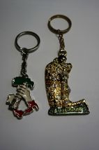NEW! Two (2) Souvenir VIENNA AND ITALY Metal Keychain Key Holder Ring VE... - £7.97 GBP