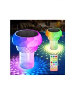 2025 2 in 1 Solar Pool Chlorine Floater with Colorful Lights, 7 Colors 2... - $740.09 MXN