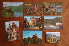 Vtg Lot 7 + 1x Accordion Postcards Castles &amp; Burgs NeuSchwanstein Marksburg ++ - £7.47 GBP