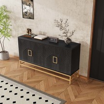 Black Sideboard: Storage &amp; Adjustable Shelves - £305.98 GBP