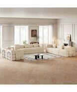 Comfortable 8-Seater Corduroy Folding Sofa Bed w/ Storage Pockets - $2,581.58 CAD