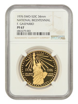 1976 F. Gasparro Bicentennial Medal NGC PR67 (SWO-52IC, 34mm) - £2,951.27 GBP