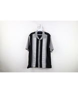 Vtg 90s Y2K Rockabilly Mens Medium Faded Panel Color Block Collared Butt... - $1,006.91 MXN