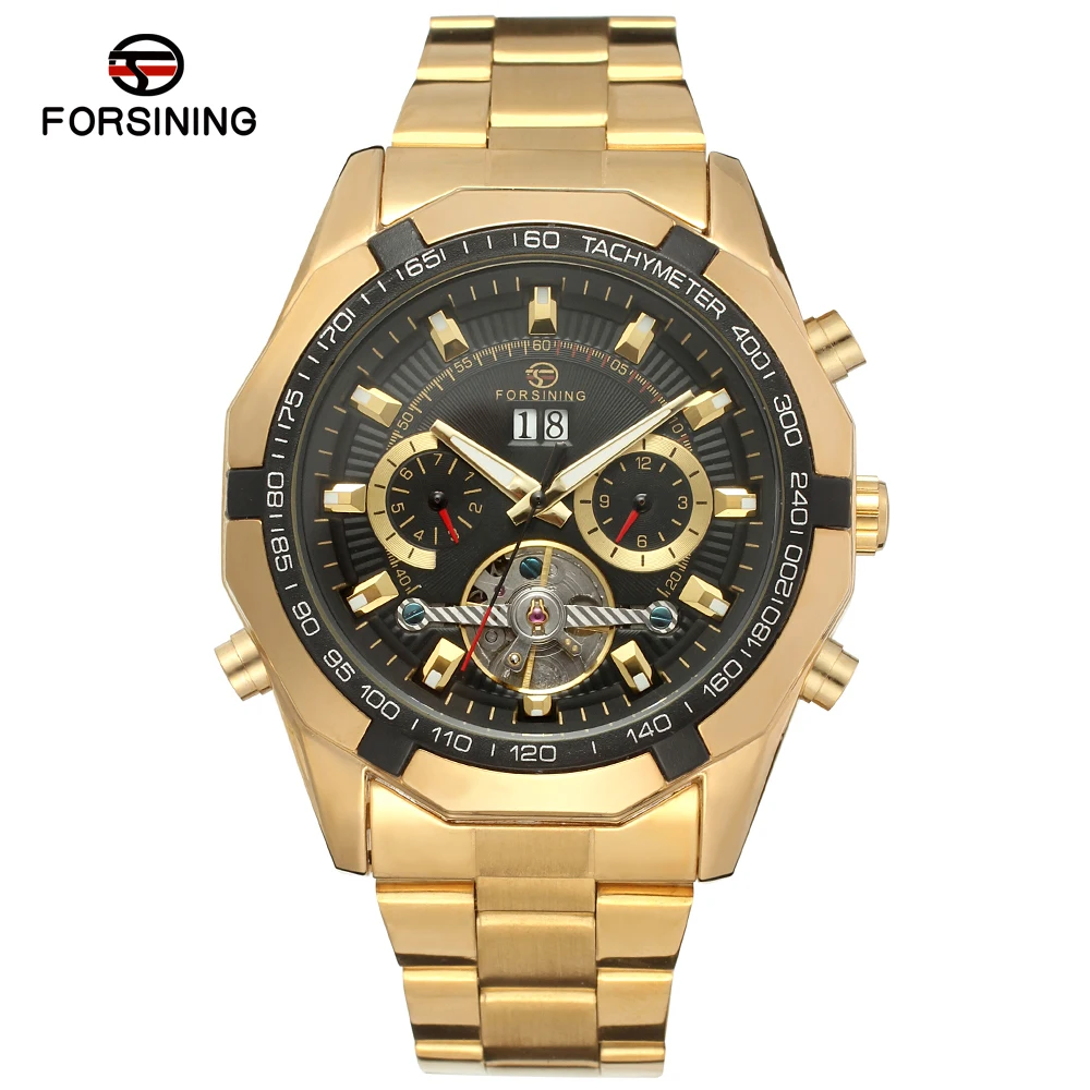 FORSINING Tourbillon Automatic Mechanical Men Wristwatch  Army  Male Clock   Cli - £124.29 GBP