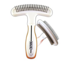 Wahl 2-in-1 Combination Double Row Pet Rake with Hair Shedding Blade for... - £28.76 GBP