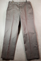 Jos. A. Bank Dress Pants Mens 34x30 Gray Cotton Pockets Tailored Fit Flat Front - £10.60 GBP