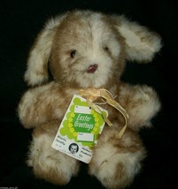 14" Vintage Gerber Easter Bunny Rabbit Baby Stuffed Animal Plush Toy W Tag Brown - $65.55