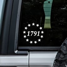 1791 Decal Vinyl Sticker | Besty Ross 2nd Amendment | Truck Window Bumpe... - $5.69