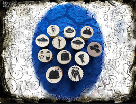 Chic party. Elegant and stylish fondant cupcake toppers.  - $30.00+