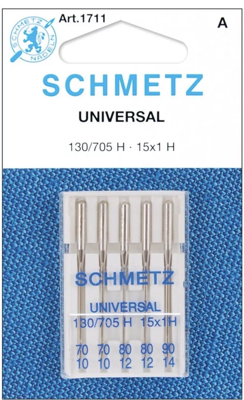 Schmetz Universal Machine Needles-Sizes 10/70 (2), 12/80 (2) & 14/90 (1) -1711 - $6.93