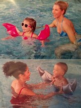 Shark Inflatable Water Wings Arm Bands - SILVER or PINK Swim Skills Deve... - $4.94