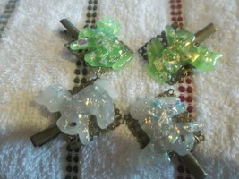 Jewelry Hair clips unicorn style 2 sets 4 total alligator clamp style F42 E - £3.72 GBP