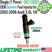 NEW Genuine Siemens x1 Fuel Injector for 2002, 2003, 2004, 2005 Audi A4 3.0L V6 - £59.99 GBP