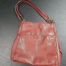 American Leather Company Reddish Brown Leather Tri Entry Purse Pre-owned... - $30.00