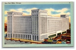 New Post Office Chicago Illinois IL UNP Linen Postcard V22 - $1.93