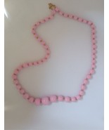 Pink and gold beaded neckless 24.5&quot; - $15.25