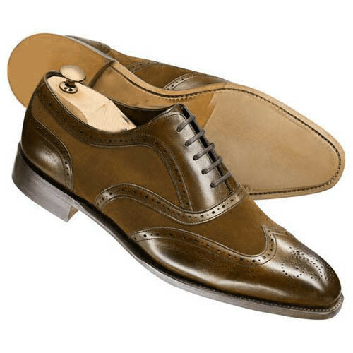 Men's Brown Color Wong Tip Brogues Toe Oxford Suede Dress Leather Shoes US 7-16