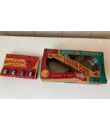 4 Anchor Hocking Glass &amp; 4 Roll-a-Weight nail on ball Caster Cups Origin... - $463.17 MXN