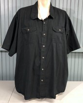 Wrangler Black XXXL 100% Cotton Mens Button Shirt - £10.62 GBP